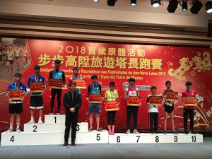 恭賀初一文盧日濠、羅永樂奪得2018步步高陞旅遊塔長跑賽男子A少年組第8名及第9名